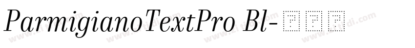ParmigianoTextPro Bl字体转换